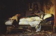 Jean - Andre Rixens Death of Cleopatra oil painting on canvas